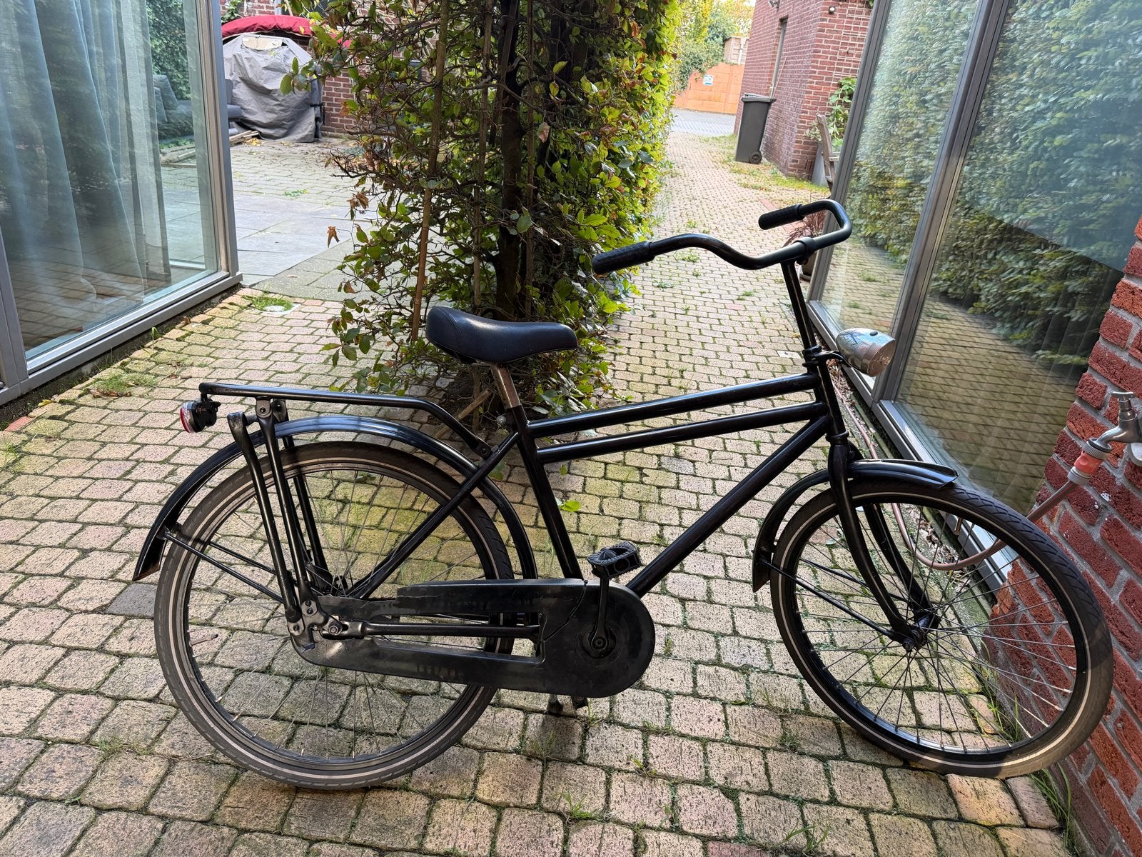Zwarte stadsfiets - Gebruikt, Overige merken, Terugtraprem, Gebruikt, Versnellingen