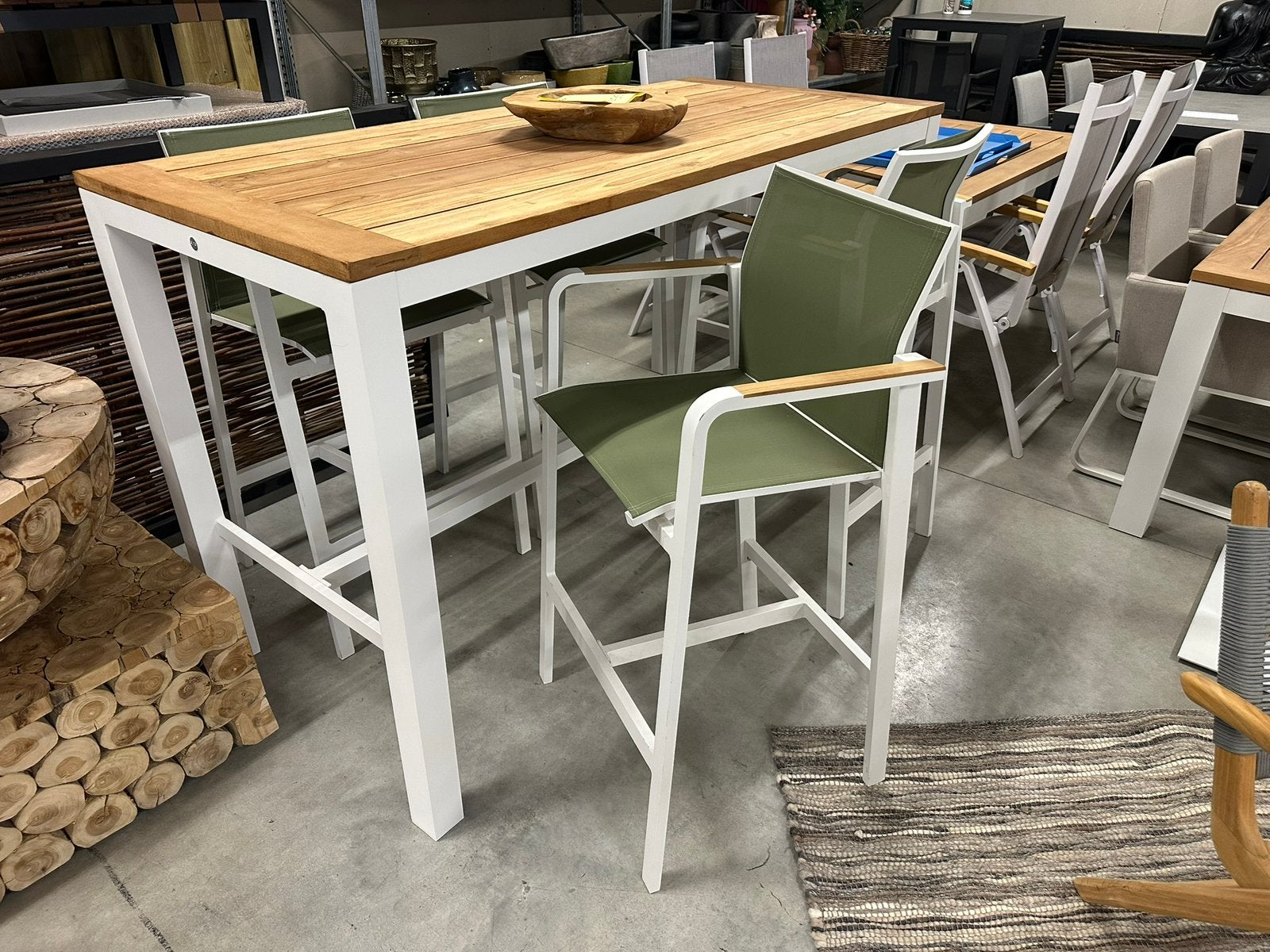 Trendy Suns Barset Tutti – Wit Aluminium met Groen, Ophalen, 4 zitplaatsen, Roystore.nl@gmail.com, Suns tutti