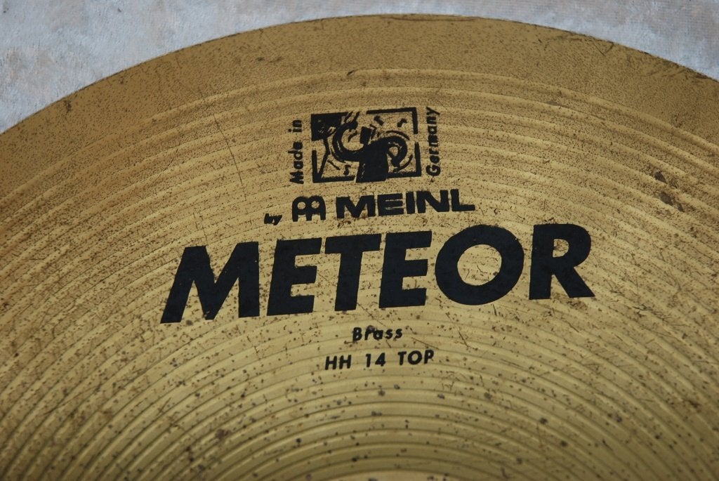 Meinl Meteor brass top hihat bekken 746gr 14 inch  <25251463, Muziek en Instrumenten, Gebruikt, ., Drums of Percussie, Ophalen of Verzenden