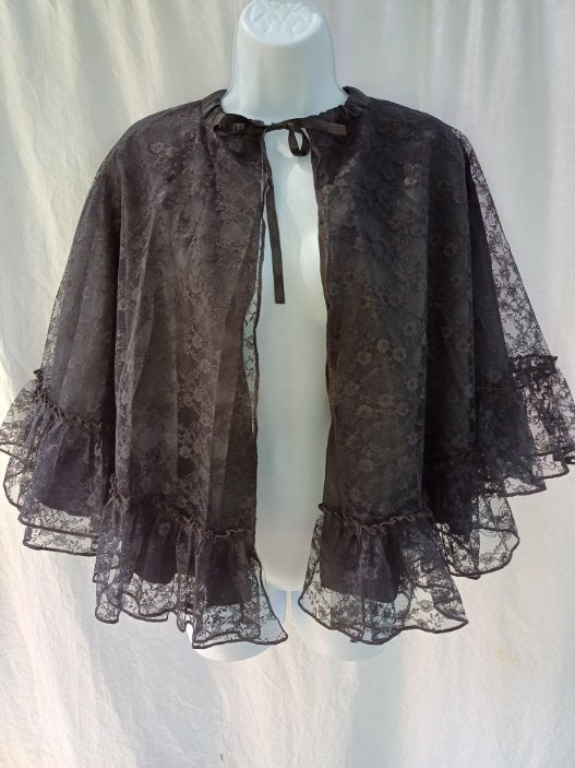 Gave zwarte cape, taft + kant, Charles Dickens, renaissance, Carnaval, ., Nieuw, Ophalen of Verzenden