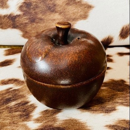 West Germany POT appel keramiek pot apple schaal met deksel, Antiek en Kunst, Ophalen of Verzenden