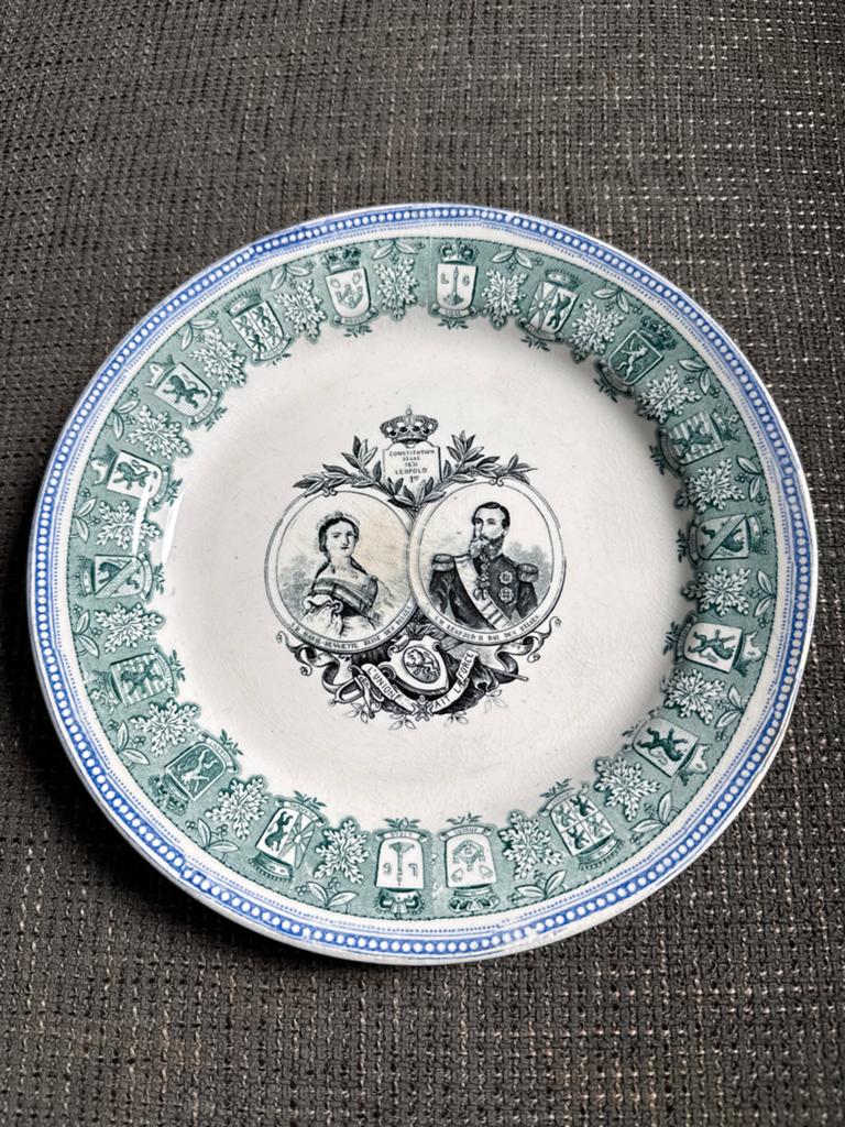Antiek bord Leopold II & Marie Henriette België, Ophalen of Verzenden