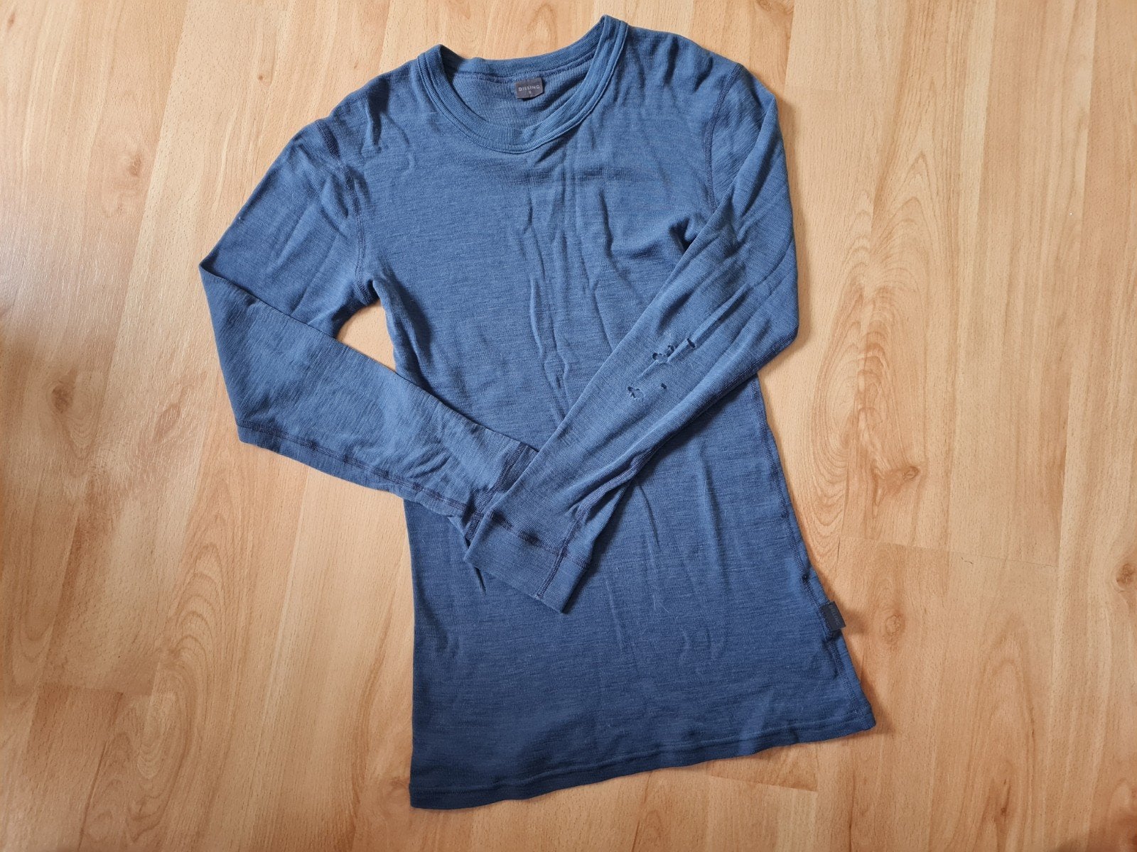 Wollen longsleeve maat S, 176, merk Dilling blauw, Gebruikt, Jongen of Meisje, Ophalen of Verzenden, Shirt of Longsleeve