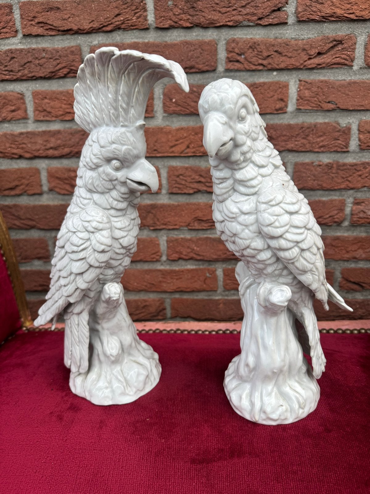 Prachtig paar porseleinen papegaaien, 33-34 cm hoog, Ophalen of Verzenden