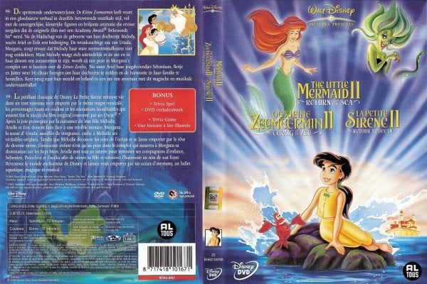 De Kleine Zeemeermin 2 DVD, Europees, Tekenfilm, Verzenden, Alle leeftijden