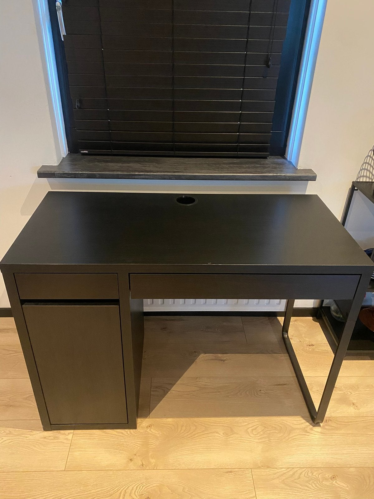 Ikea bureau MICKE zwart, 105x50 cm, Huis en Inrichting, Ophalen, Zwart, 105 cm, Gebruikt