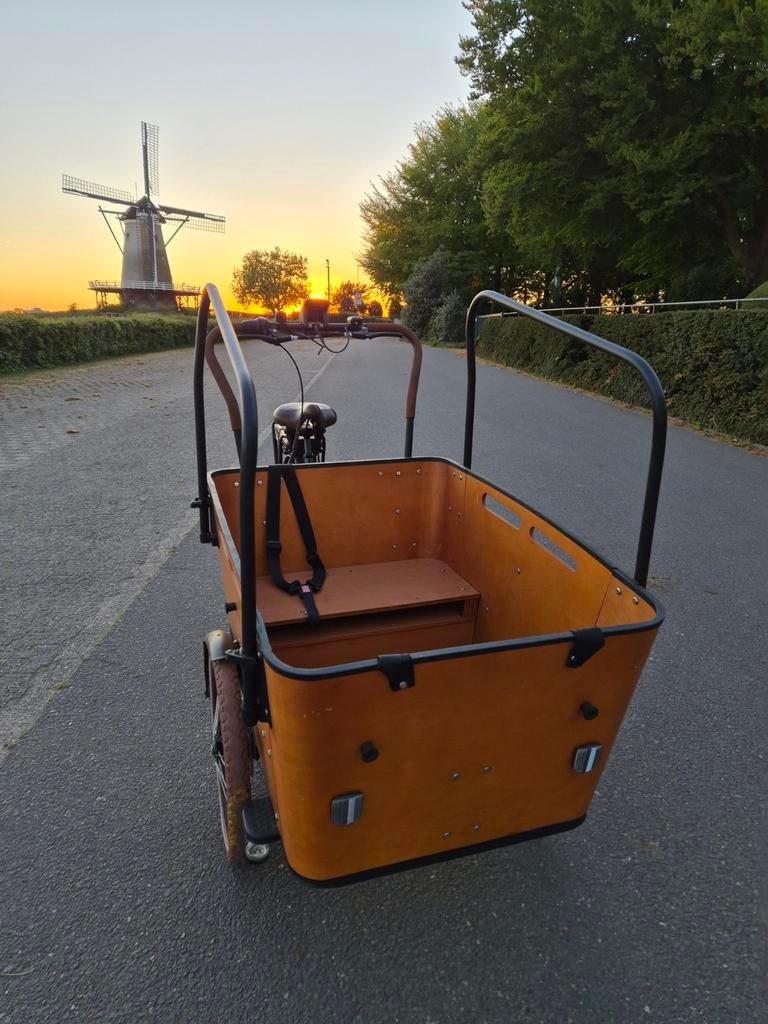 Bakfiets Vogue met middenmotor Bafang, Ophalen, Gebruikt, 4 kinderen of meer, Huif