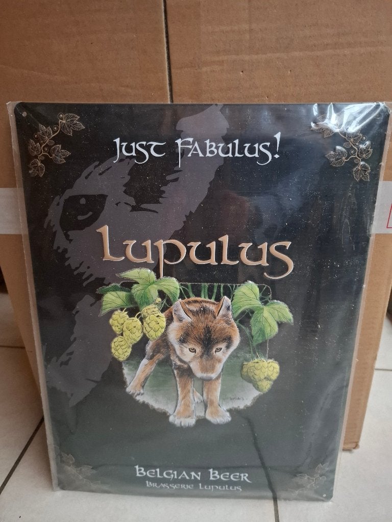 Reclamebord Lupulus (nieuw in verpakking), Verzamelen, Biermerken, Ophalen of Verzenden, Nieuw, Reclamebord, Plaat of Schild, Overige merken