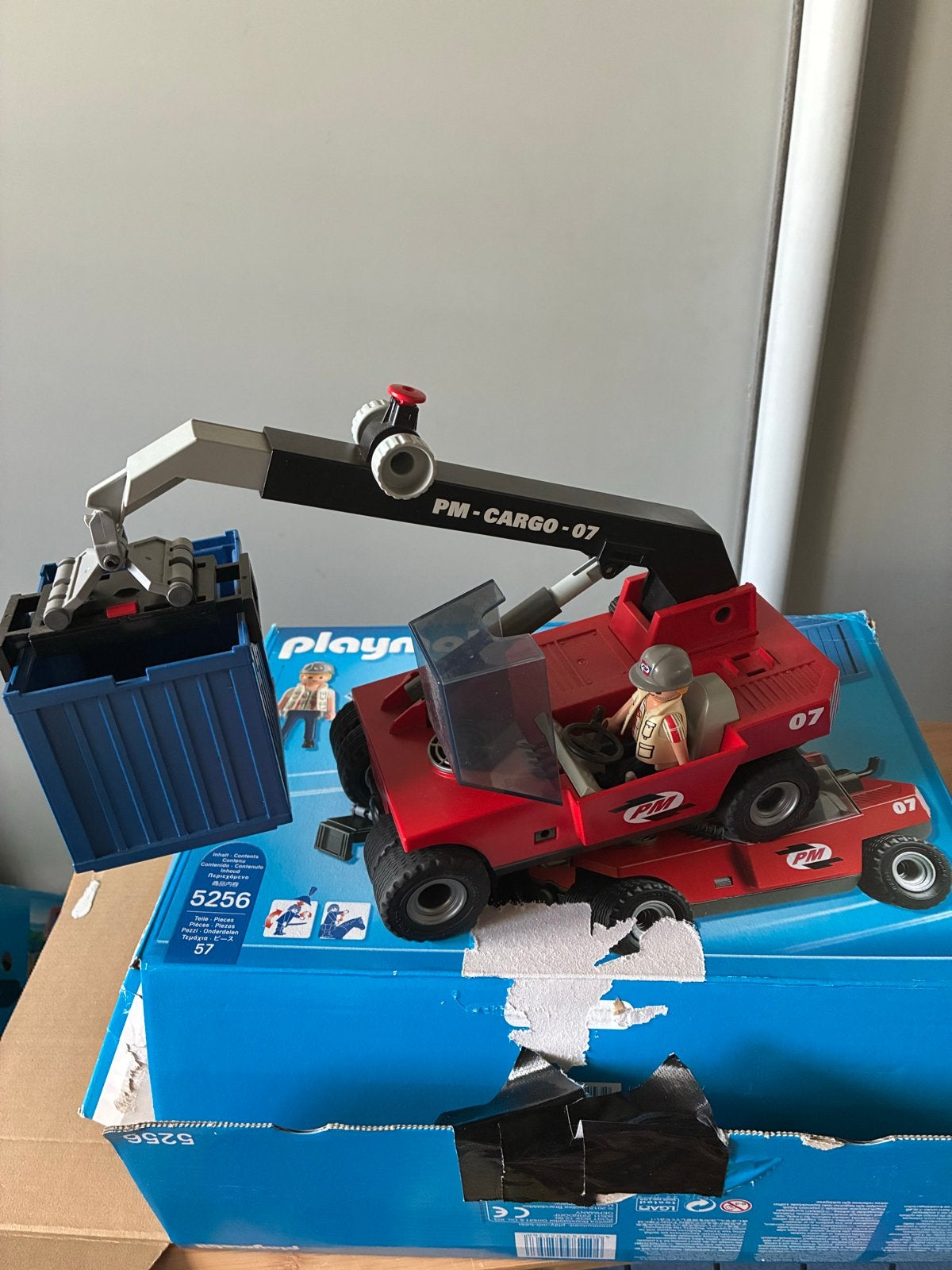 Playmobil City Action - PM Cargo 07 met container, Complete set, Voertuig, Ophalen of Verzenden, Zo goed als nieuw