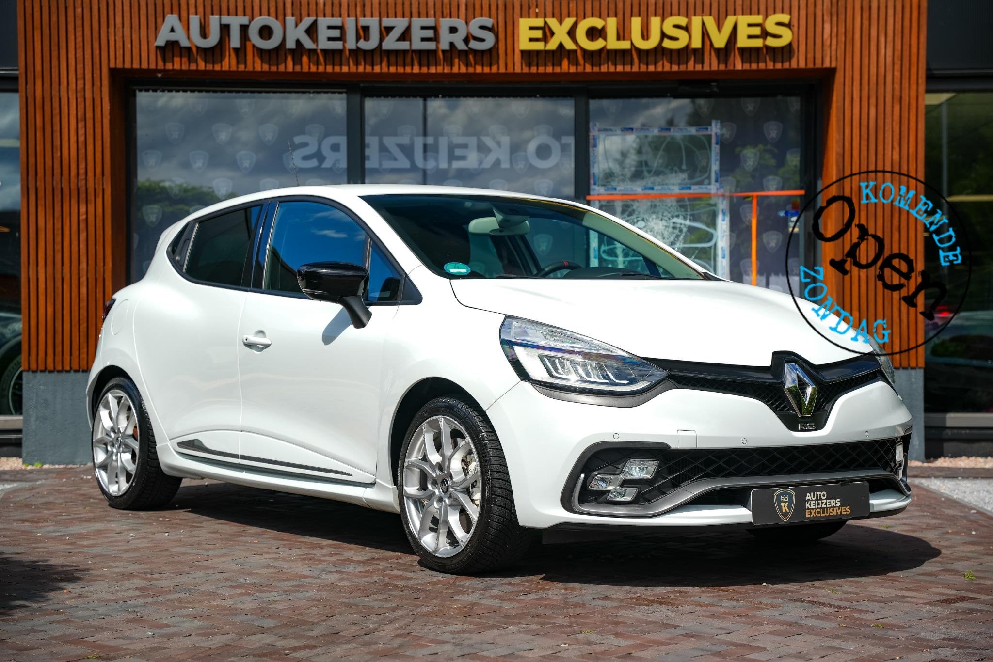 Renault Clio R.S. 1.6 200pk Camera Cruise Keyless Stoelverw., Auto's, Gebruikt, 4 cilinders, Wit, Bedrijf