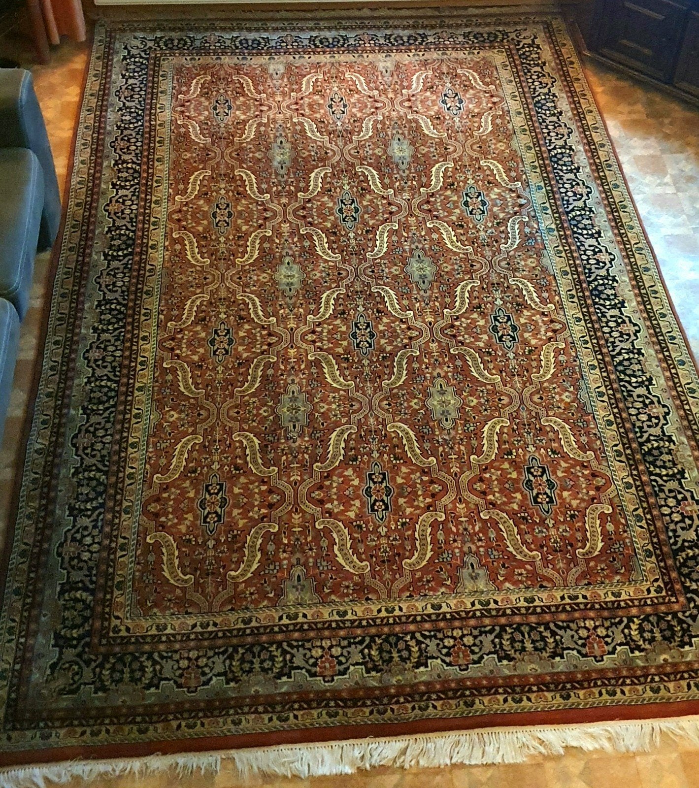 Origineel Quamuri Handgeknoopt Perzisch Tapijt - 3.04x2.04m, Huis en Inrichting, Ophalen