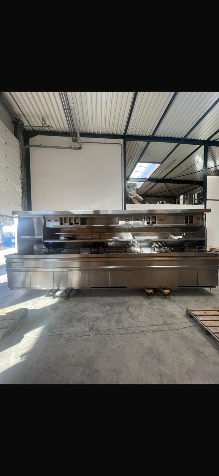 Professionele Frituurwand / Bakwand RVS, Ophalen, Gebruikt, Fornuis, Frituur en Grillen