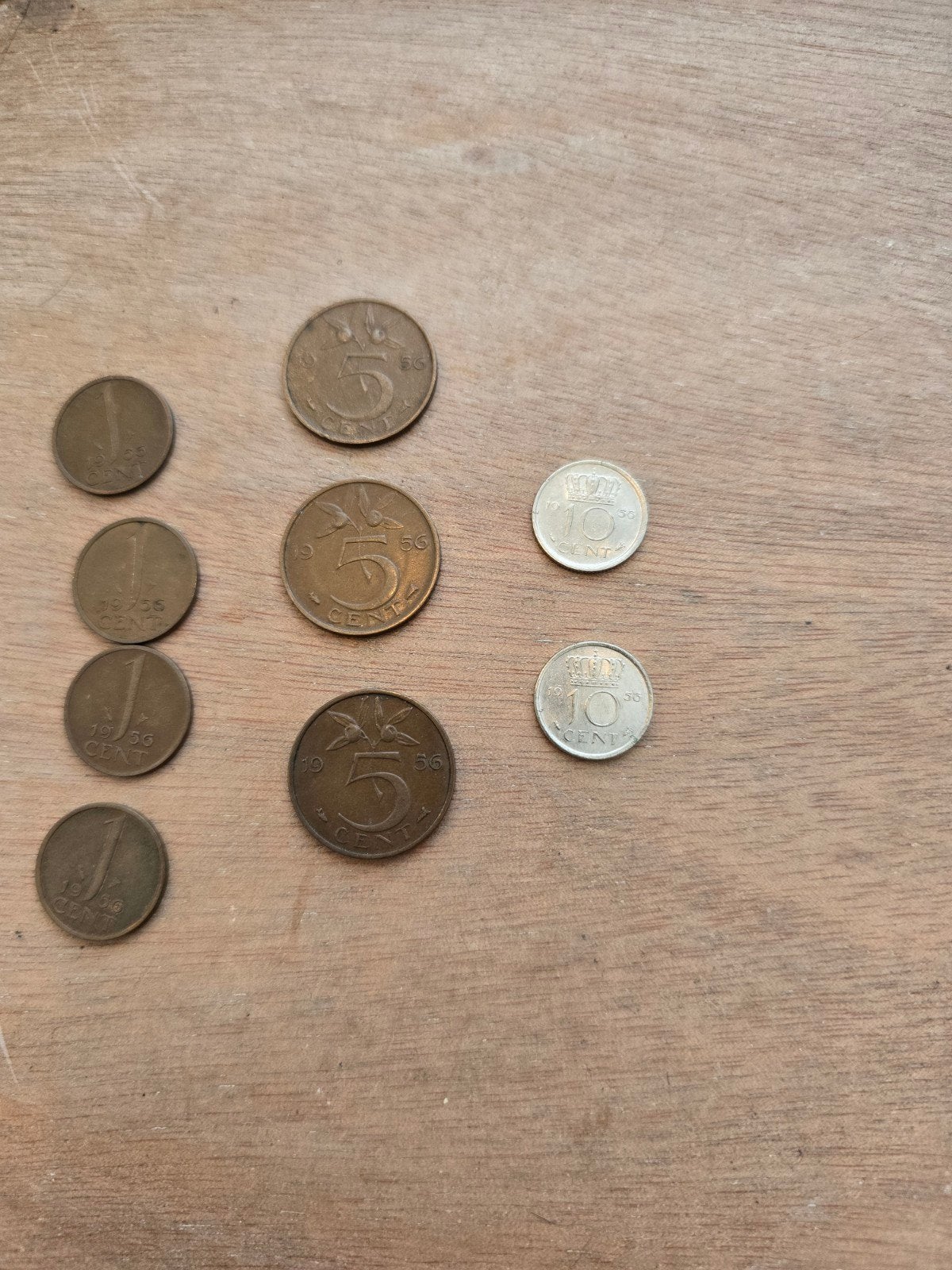 Nederlandse munten uit 1956 - 1, 5 en 10 cent, Ophalen of Verzenden, Koningin Juliana, Overige waardes, Setje