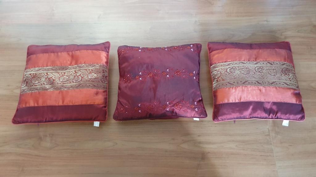 3 sierkussentjes voor op de bank, Ophalen of Verzenden, Zo goed als nieuw, Overige kleuren, Vierkant