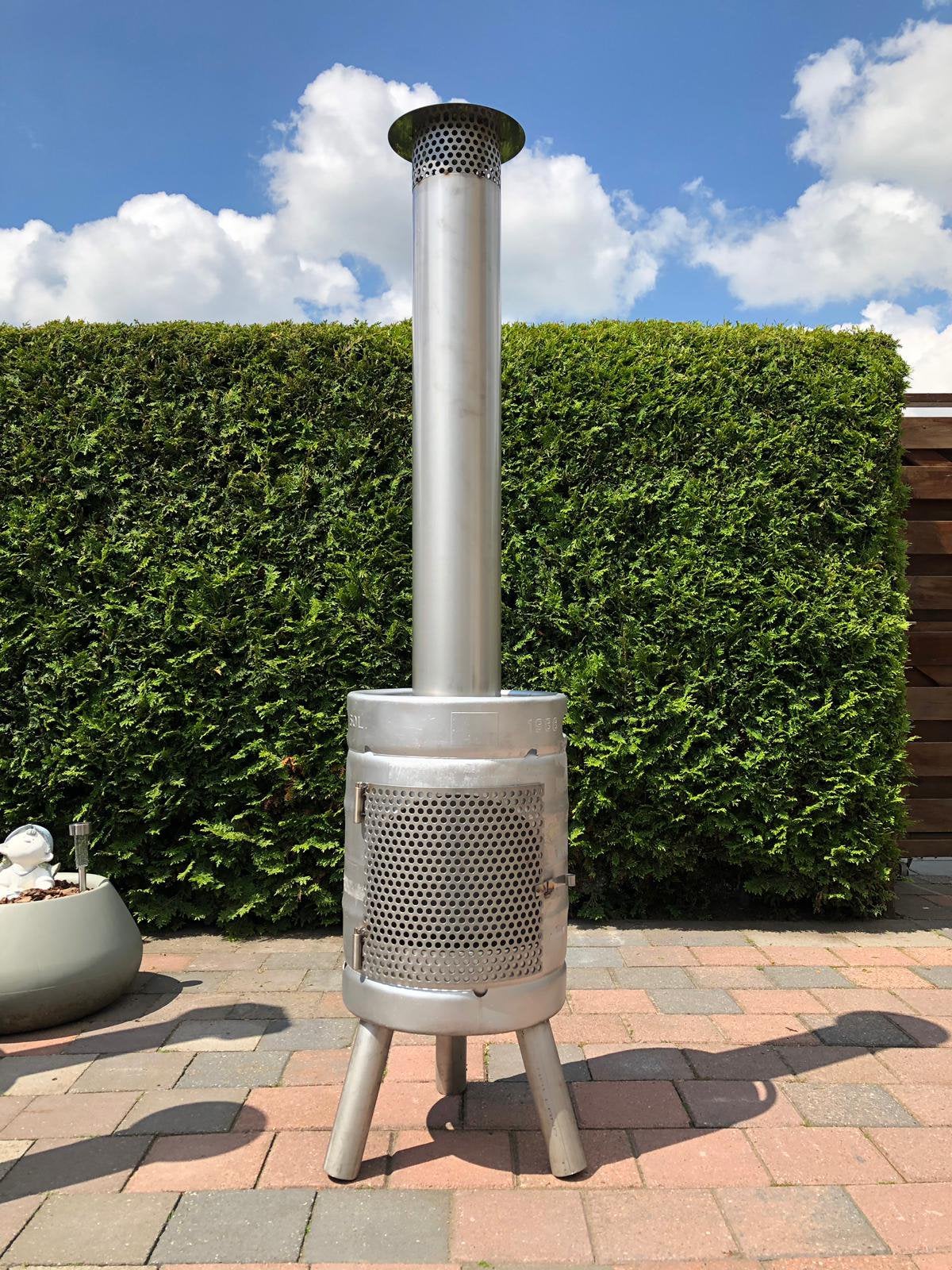 Bierfustkachel rvs bierfust tuinkachel tuinhasrd buitenhaard, Tuin en Terras, Ophalen of Verzenden, Nieuw