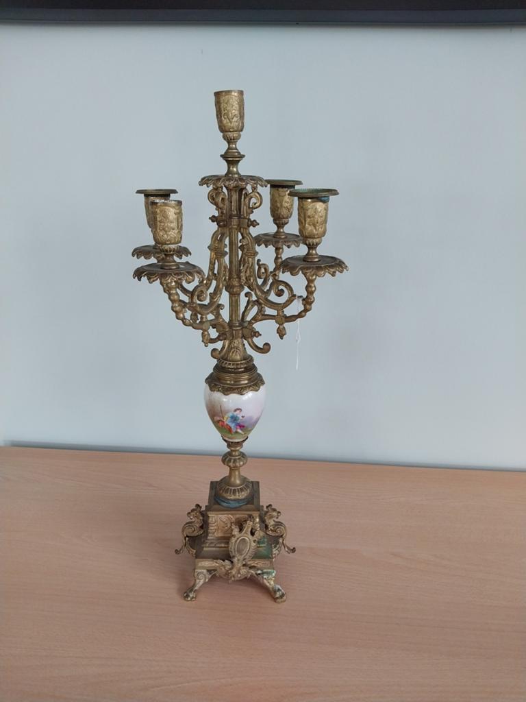 Kandelaar vintage, Ophalen of Verzenden, Koper of Brons
