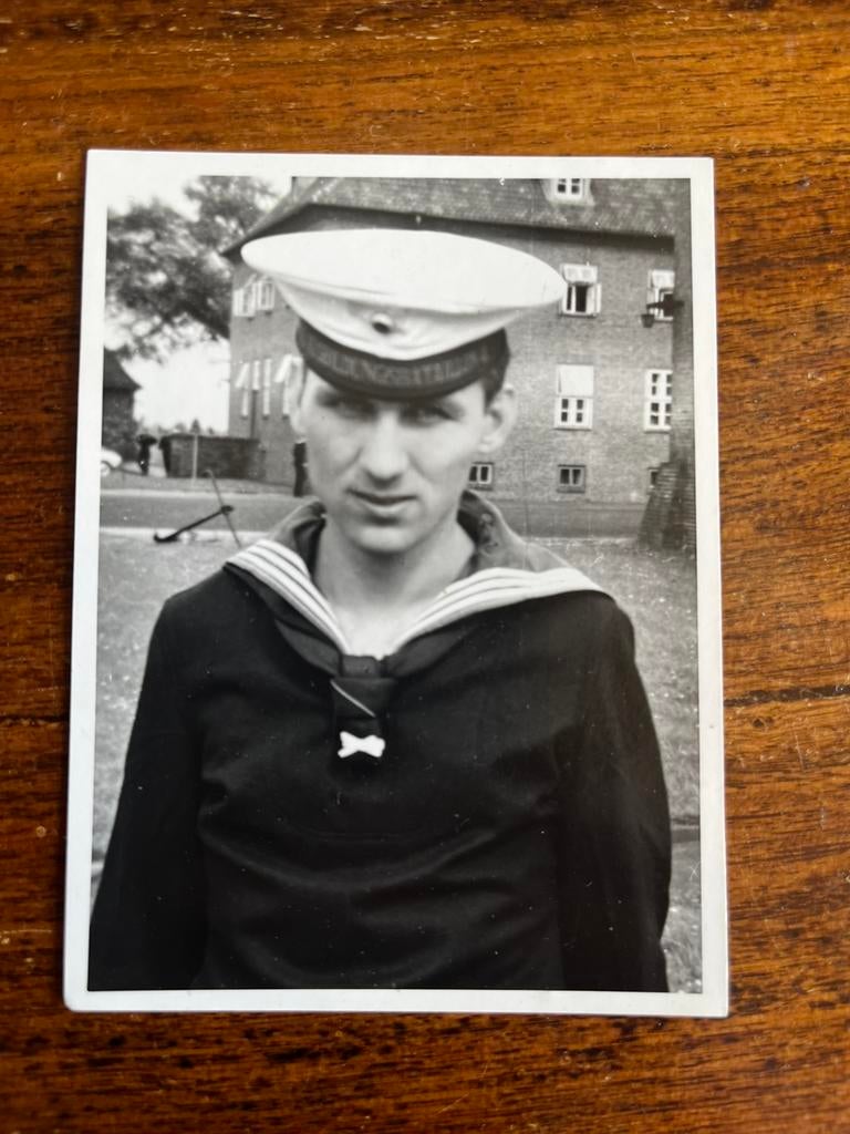 DDR Zw/w portretfoto NVA Soldaat marine, Verzenden, Marine, Duitsland, Foto of Poster