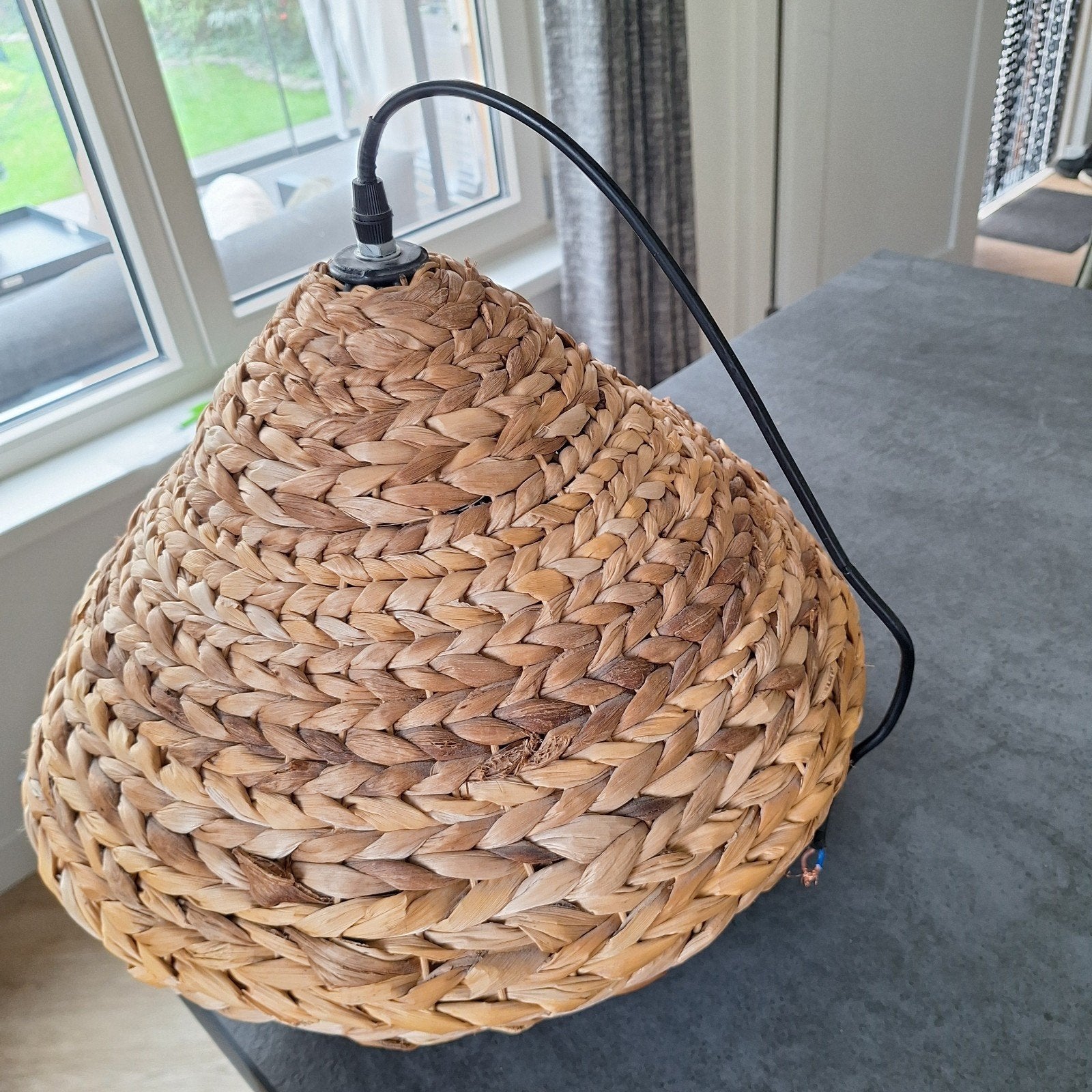 Hanglamp ibiza stijl natuurlijk materiaal, Ophalen of Verzenden, Nieuw, Natuurlijk materiaal, Ibiza, natuurlijk