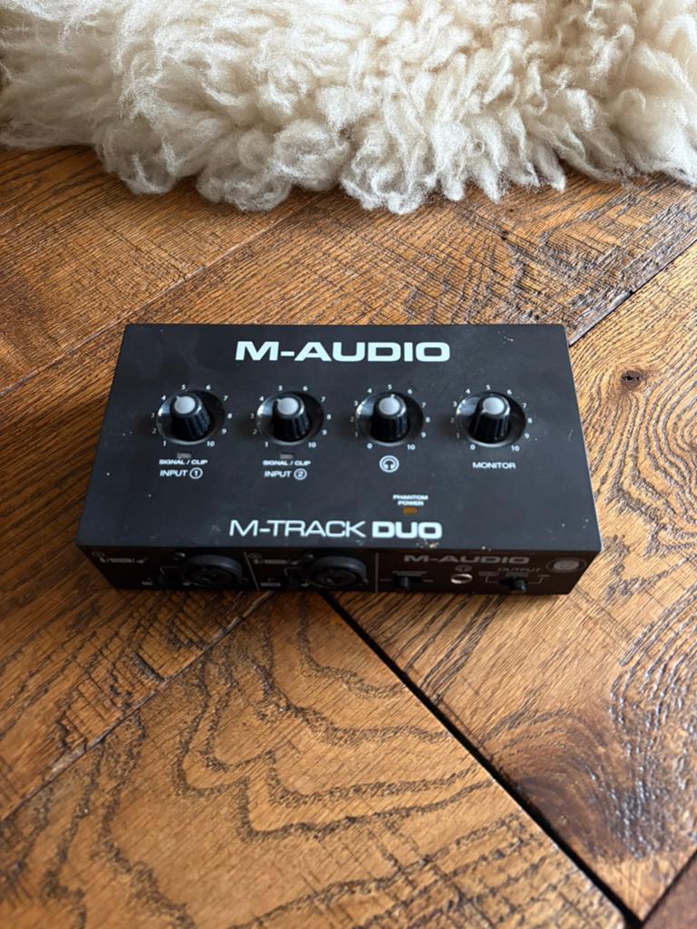 M-Audio M-Track Duo audio interface incl. USB-kabel, Computers en Software, Geluidskaarten, Verzenden, Zo goed als nieuw, Extern