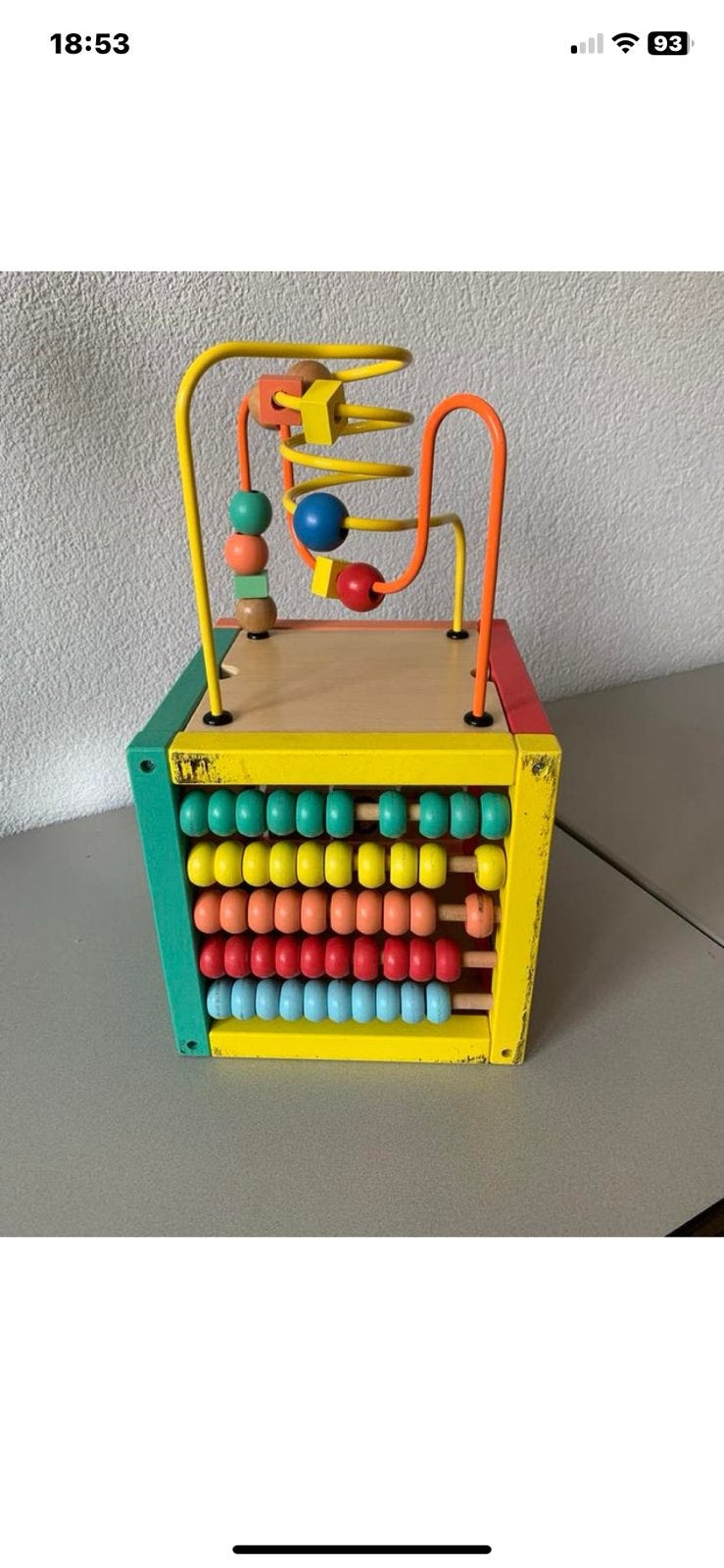houten activiteitenkubus biedt urenlang speelplezierkleintje, Kinderen en Baby's, Speelgoed | Houten speelgoed, Ophalen, Gebruikt