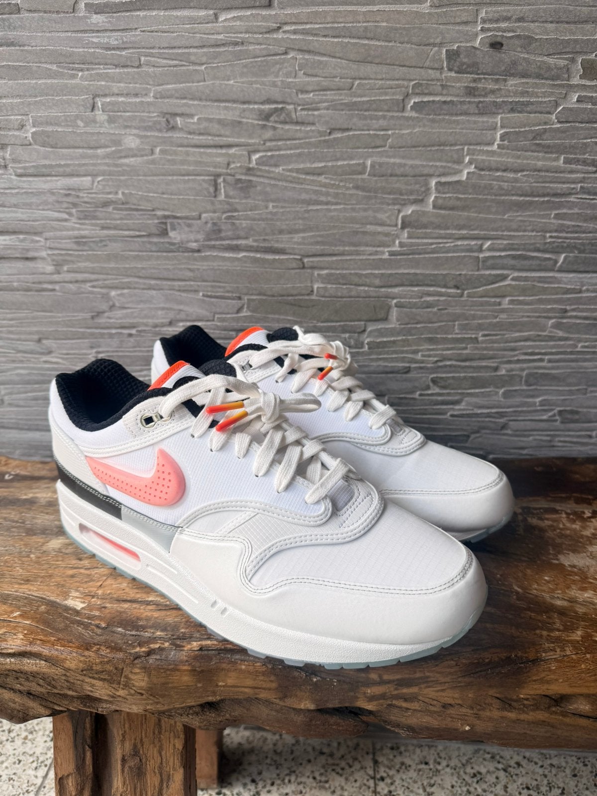 Nike Air Max 1 87’ EA x Madden - Maat 46 - 1x gedragen, Ophalen of Verzenden, Zo goed als nieuw, Sneakers of Gympen
