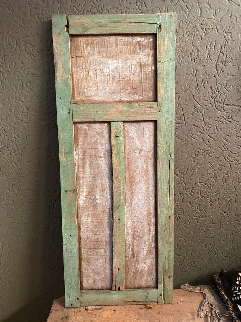 Oud groen luik paneel, Antiek en Kunst, Ophalen of Verzenden