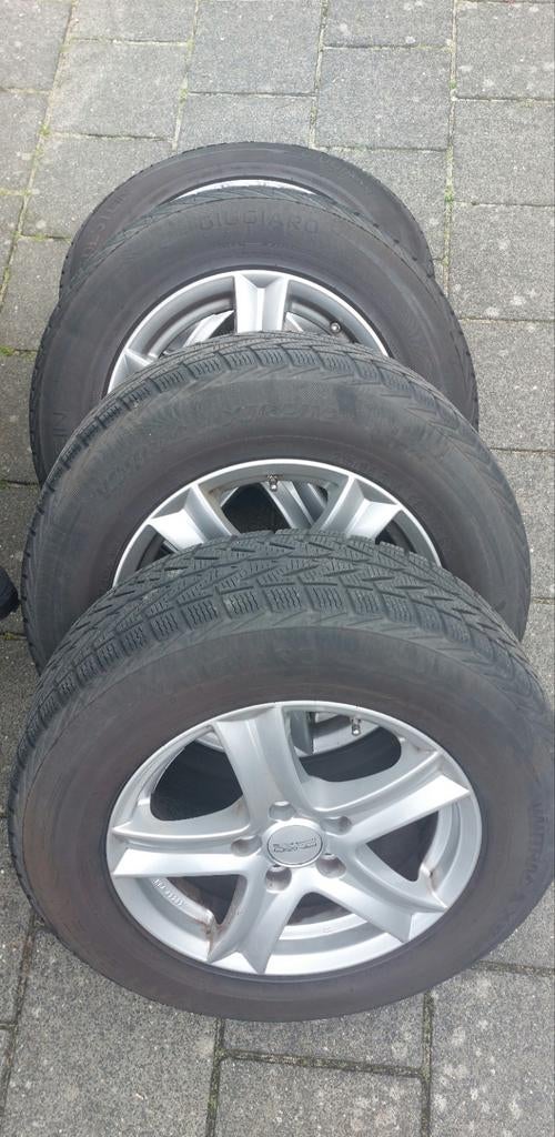 ANZIO set velgen 215/65 /R16 /H98 met winterbanden, Overig, 215 mm, 16 inch, Banden en Velgen