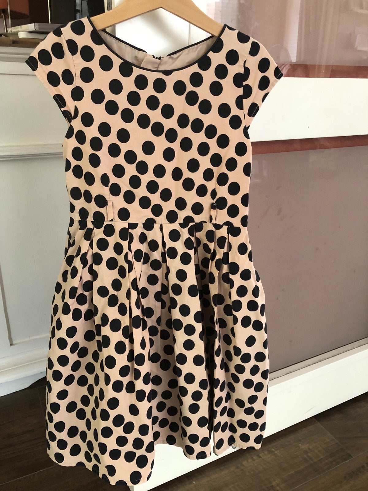 Next jurk met stippen en petticoat - maat 128, Ophalen of Verzenden, Gebruikt, Meisje