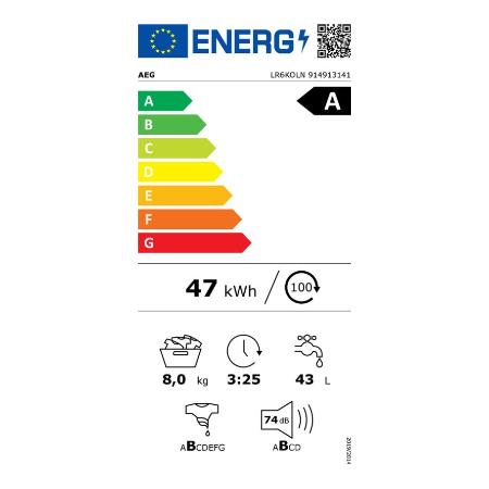 AEG LR6KOLN Wasmachine - Voorlader - 8 kg - 1400 rpm Youn..., AEG, Postbus 1038 5602 BB Eindhoven, Nieuw, Ophalen of Verzenden