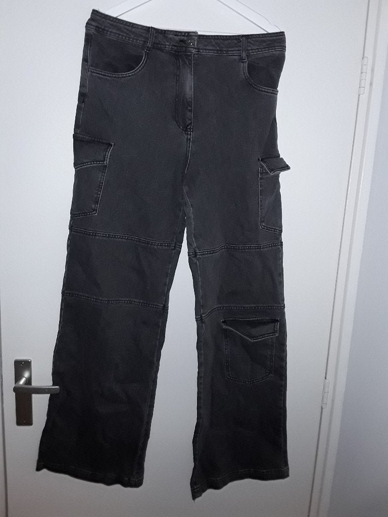 Nukus Donkergrijze Stoere Straight Leg Broek En Zakken Mt L, Maat 38/40 (M), Nieuw, Ophalen of Verzenden, NUKUS