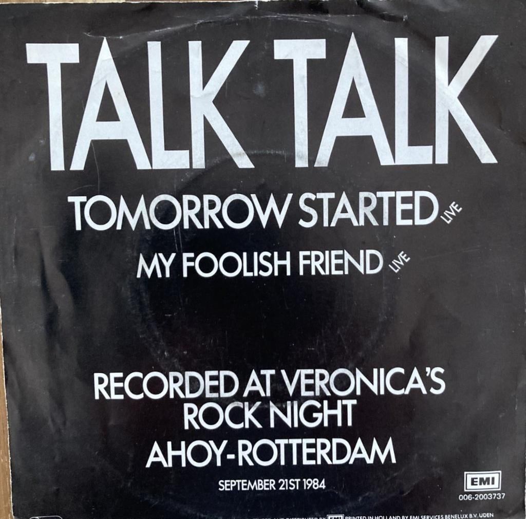 Talk Talk – Tomorrow Started (Live) vinyl-single, Gebruikt, 7 inch, Pop, Single