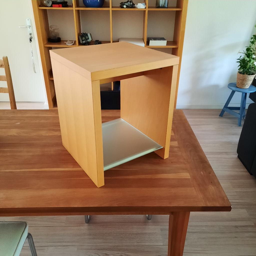 Vintage houten nachtkastje/bijzettafeltje van Habitat, Huis en Inrichting, Slaapkamer | Nachtkastjes, Gebruikt, Minder dan 55 cm