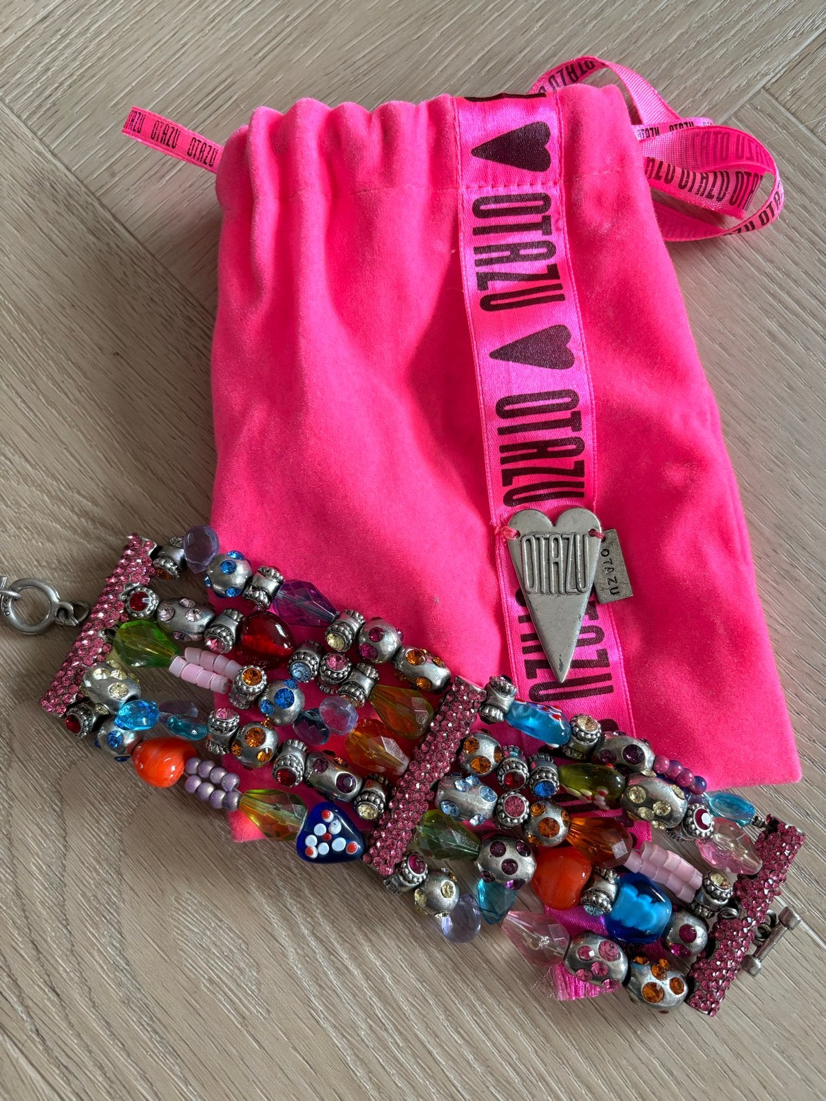 Otazu armband met kleurrijke kralen en strass, Overige materialen, Overige kleuren, Ophalen of Verzenden, Zo goed als nieuw