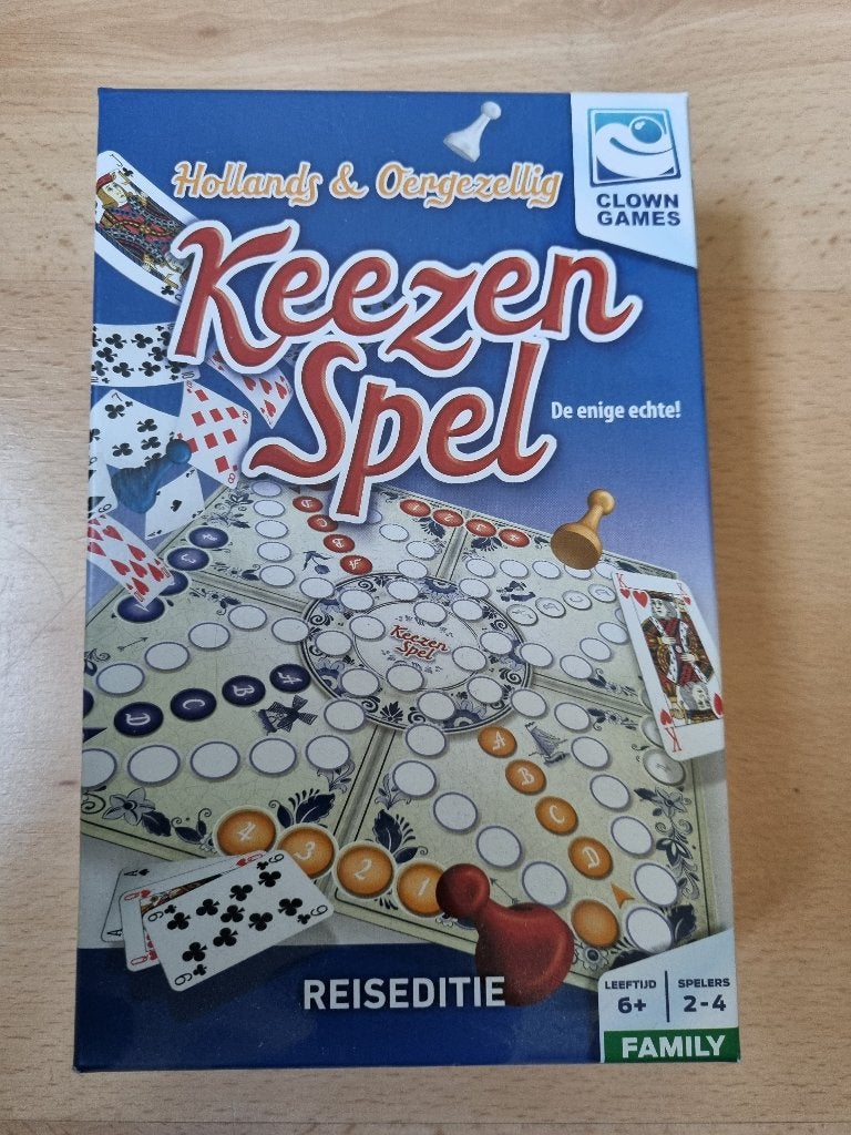 Holland spel Keeze (Reis editie), Clown Games, Ophalen of Verzenden, Zo goed als nieuw, Een of twee spelers