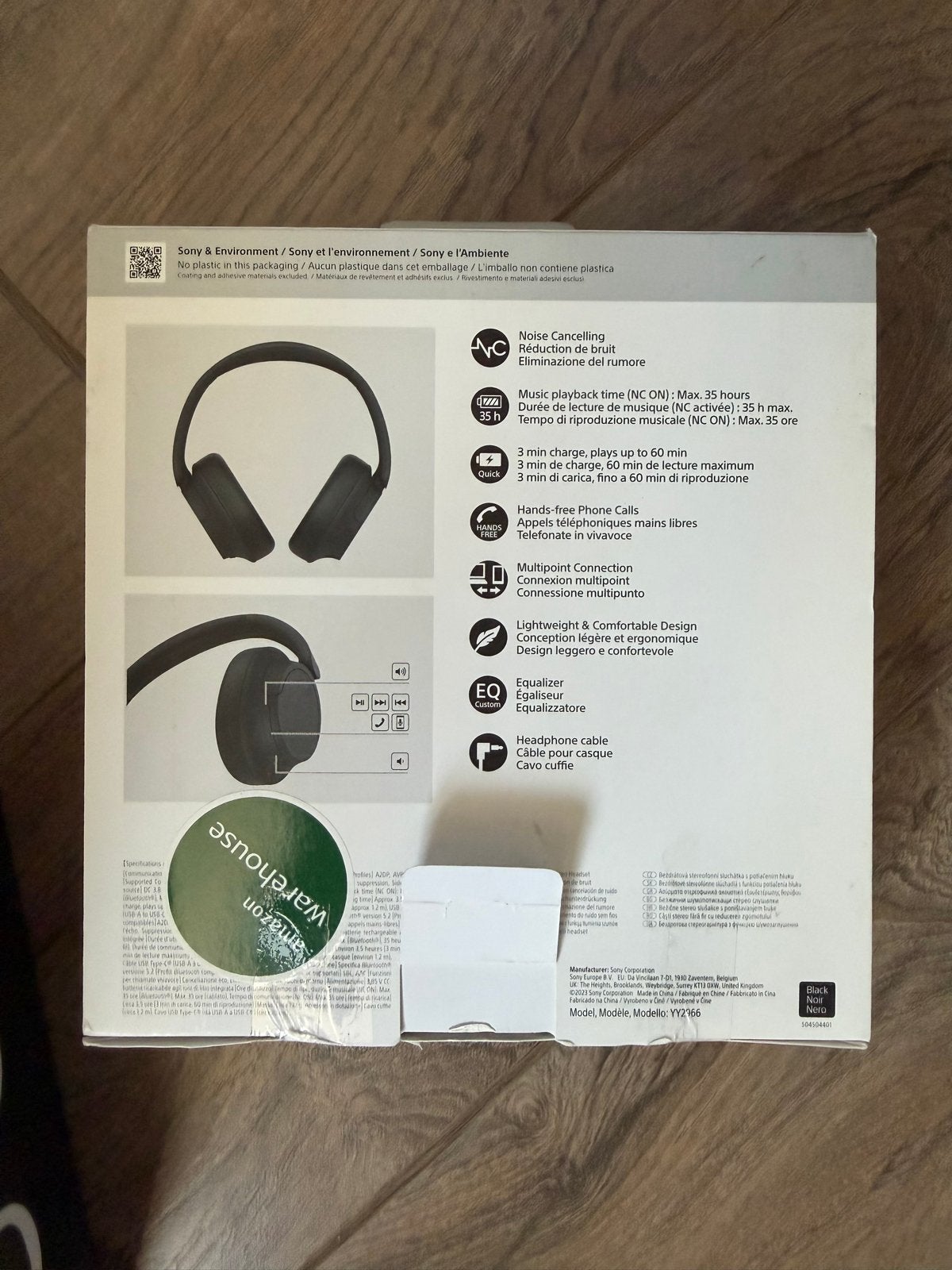 Sony WH-CH720N Noise Cancelling Koptelefoon Zwart
