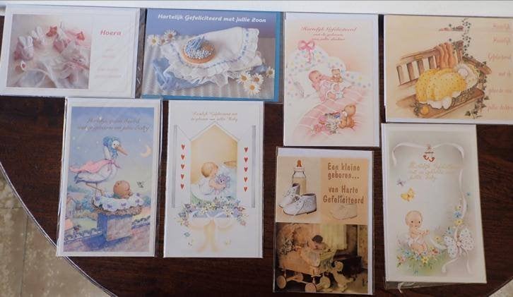 Kaarten geboorte zoon dochter Nieuw 12 stuks, Ophalen of Verzenden, 1980 tot heden, Ongelopen, Feest(dag)