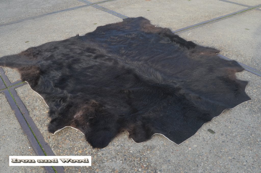Vloerkleed - kleed - koeienhuid van Black Angus 210 x 200, Ophalen, Zwart, Andelijk, black angus, zwart , koeienhuid , wintervacht
