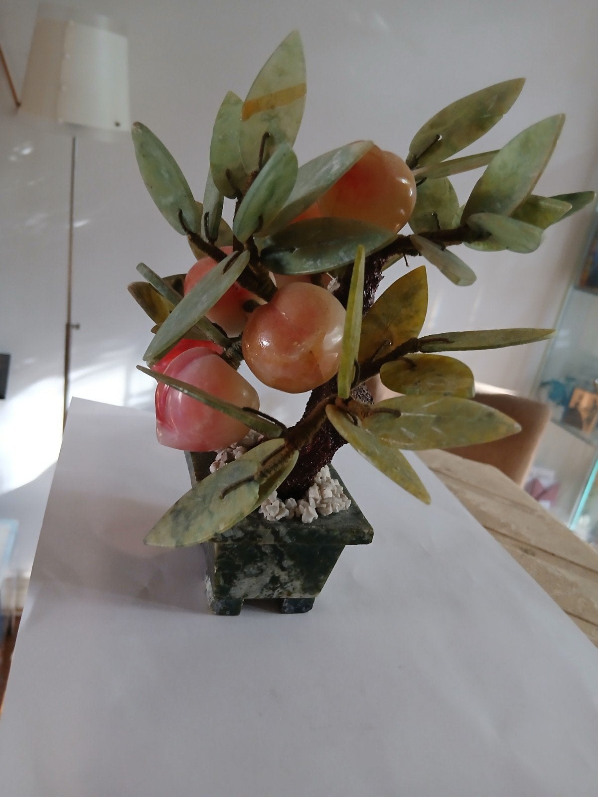 Decoratieve Bonsai Boom met Jade Bladeren en Vruchten, Ophalen