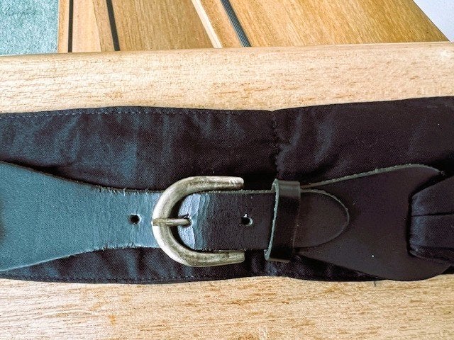 NIEUW SCARVA ceintuur katoen met gesp zwart 42, Kleding | Dames, Verzenden, Scarva, Zwart, Nieuw
