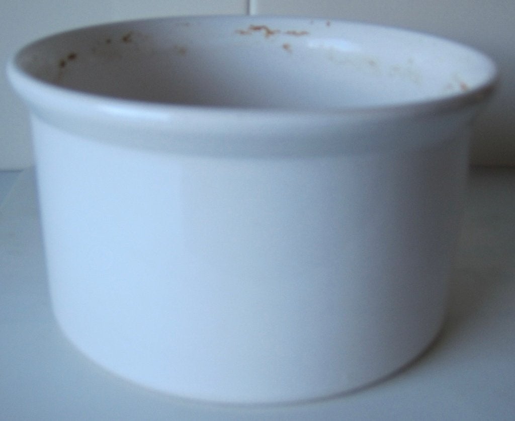 witte bloempot, Gebruikt, Rond, Ophalen of Verzenden, Aardewerk