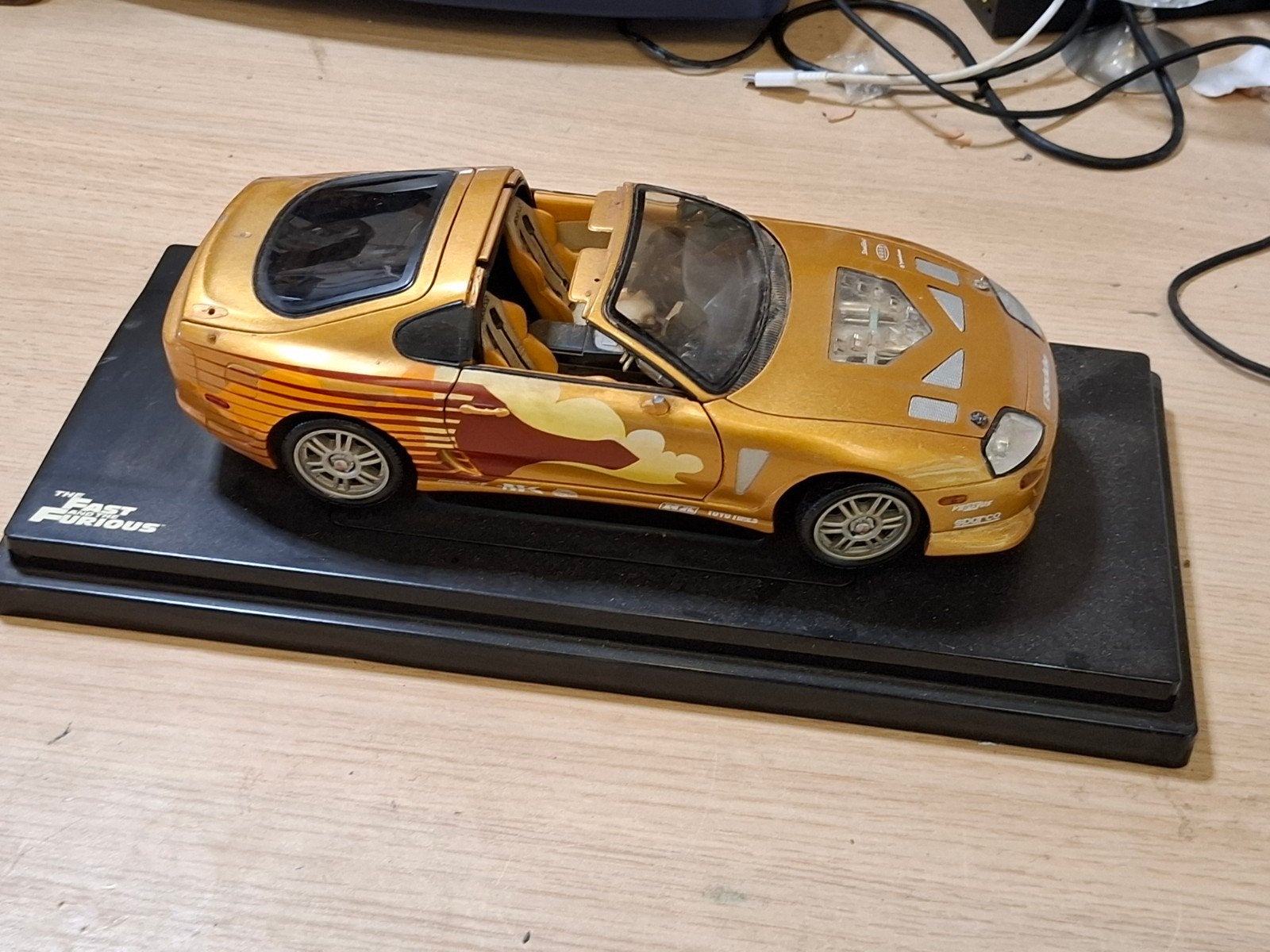Fast & Furious Toyota Supra modelauto - Goud, Overige merken, Gebruikt, Auto, Ophalen of Verzenden
