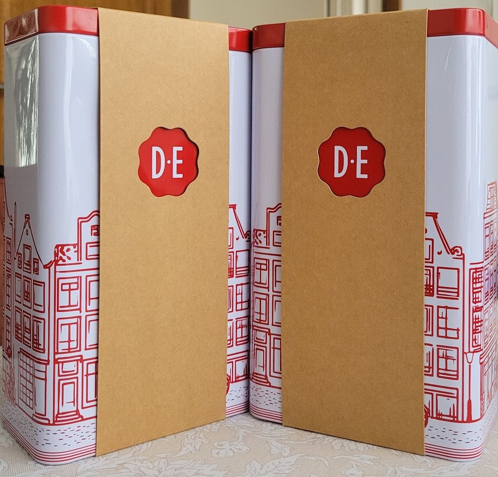 Douwe Egberts - Bewaarblik, Voorraadpot, Ophalen of Verzenden, Nieuw, Metaal