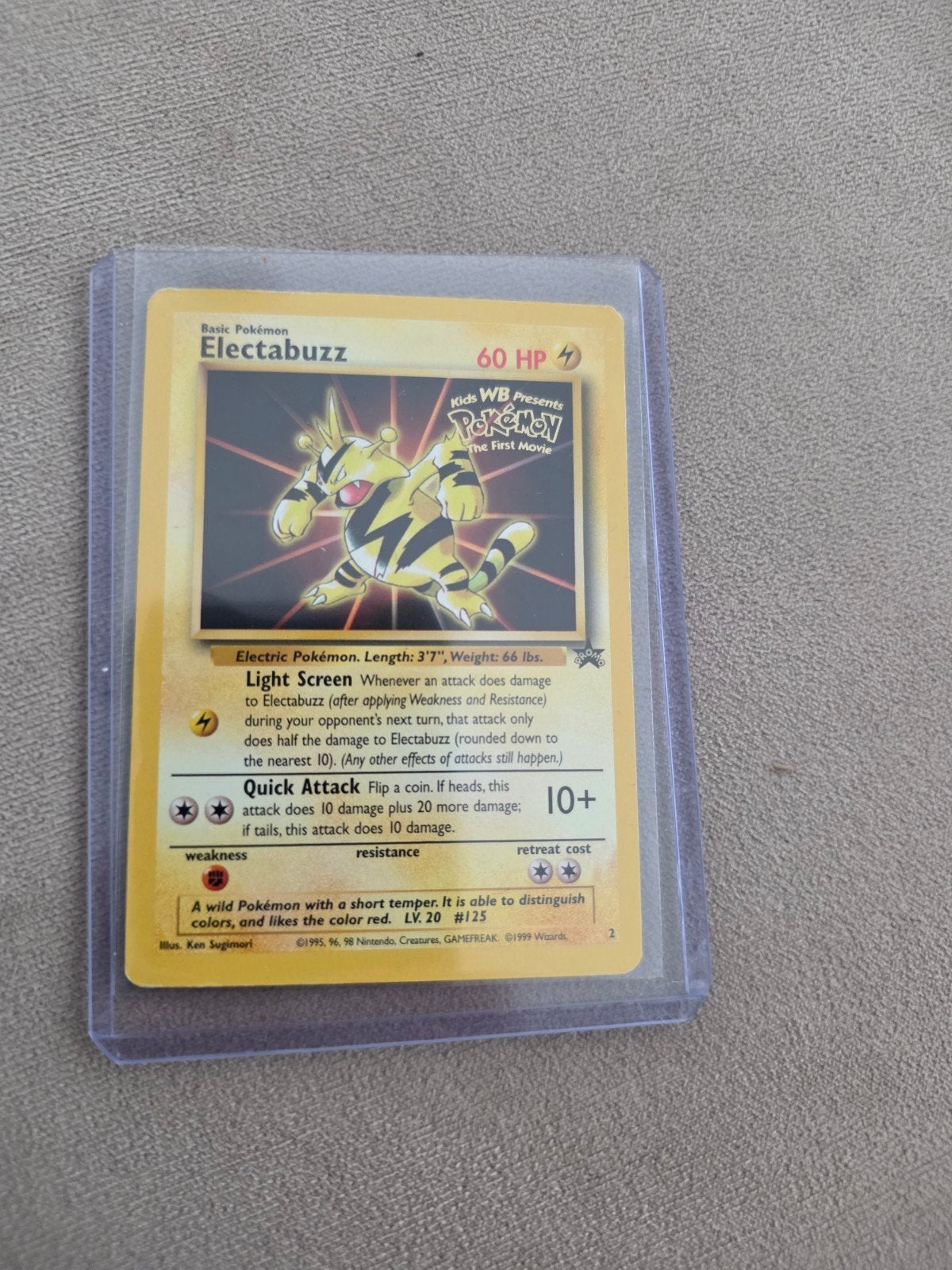 Electabuzz oude pokemon kaart, Ophalen of Verzenden, Gebruikt