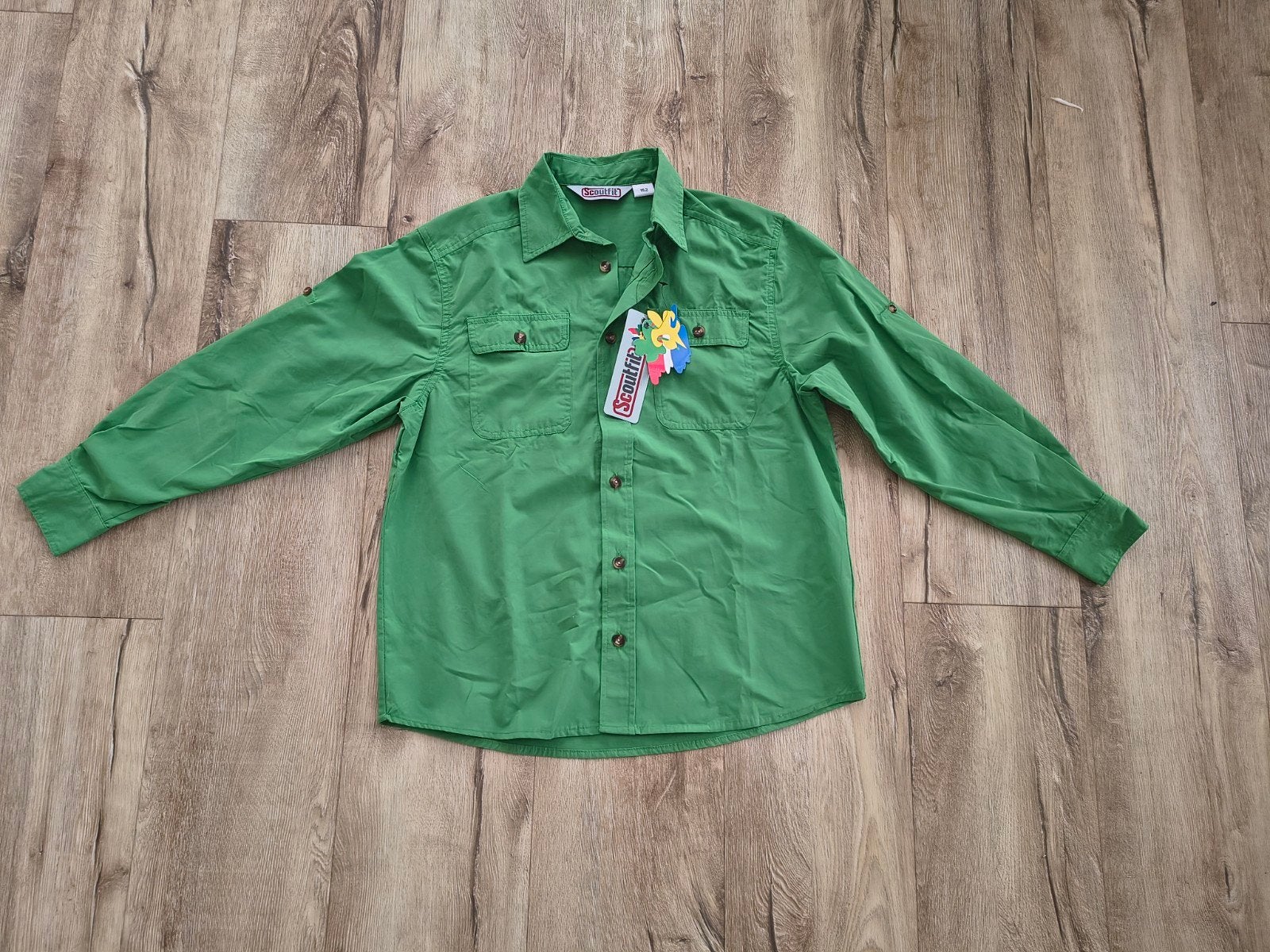 Nieuwe groene scoutingblouse, Welpen uniform, Scoutfit, 152., Verzamelen, Scouting, Onb, Nieuw, Ophalen of Verzenden, Onb
