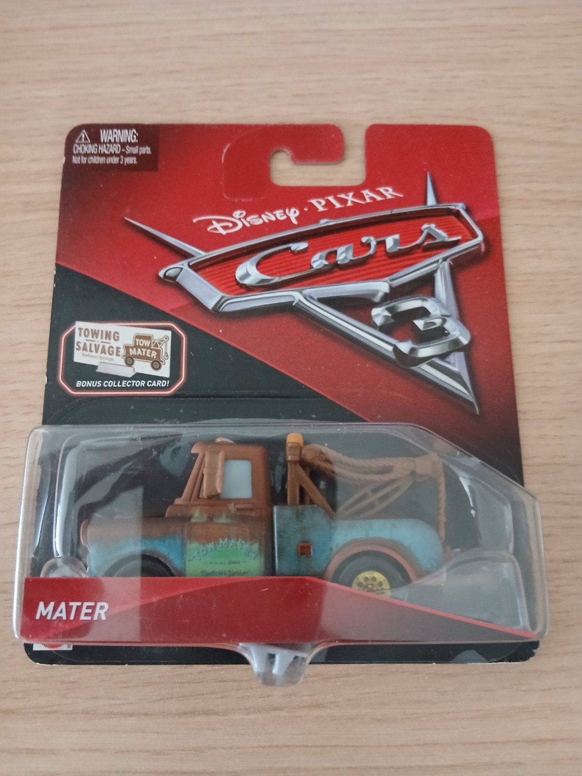 Disney cars 3 , Mater met bonus collector card, Ophalen of Verzenden, Nieuw