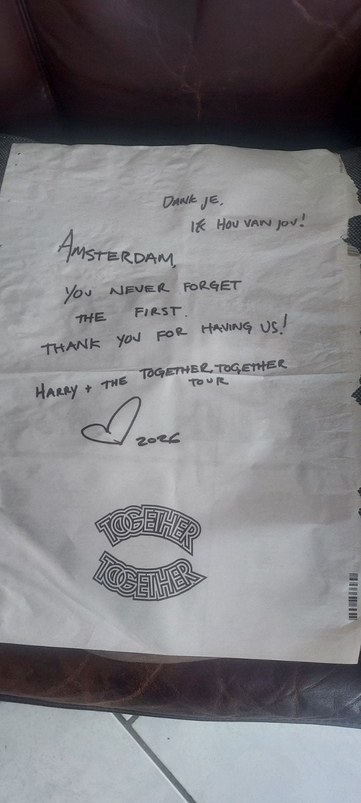 Brief van Harry Stiles, Eén persoon