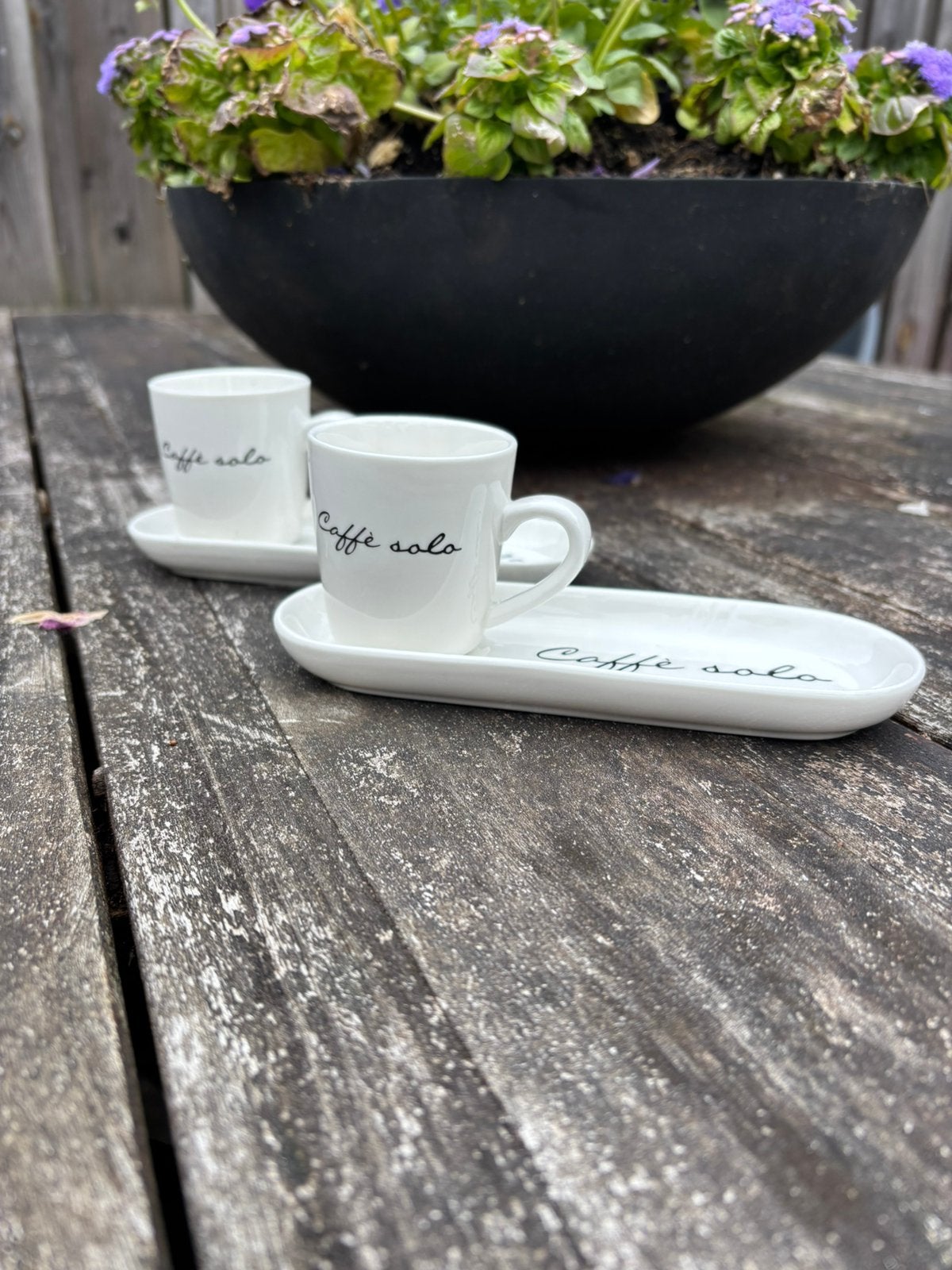 Rivièra maison espresso kop en schotel 2 stuks caffe solo, Witgoed en Apparatuur, Verzenden