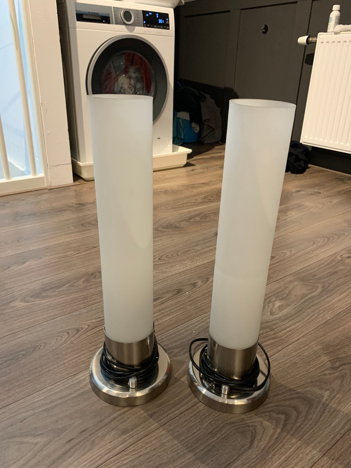 Mooie dimbare tafellampen met kap van melkglas, Ophalen, Zo goed als nieuw, Met kap