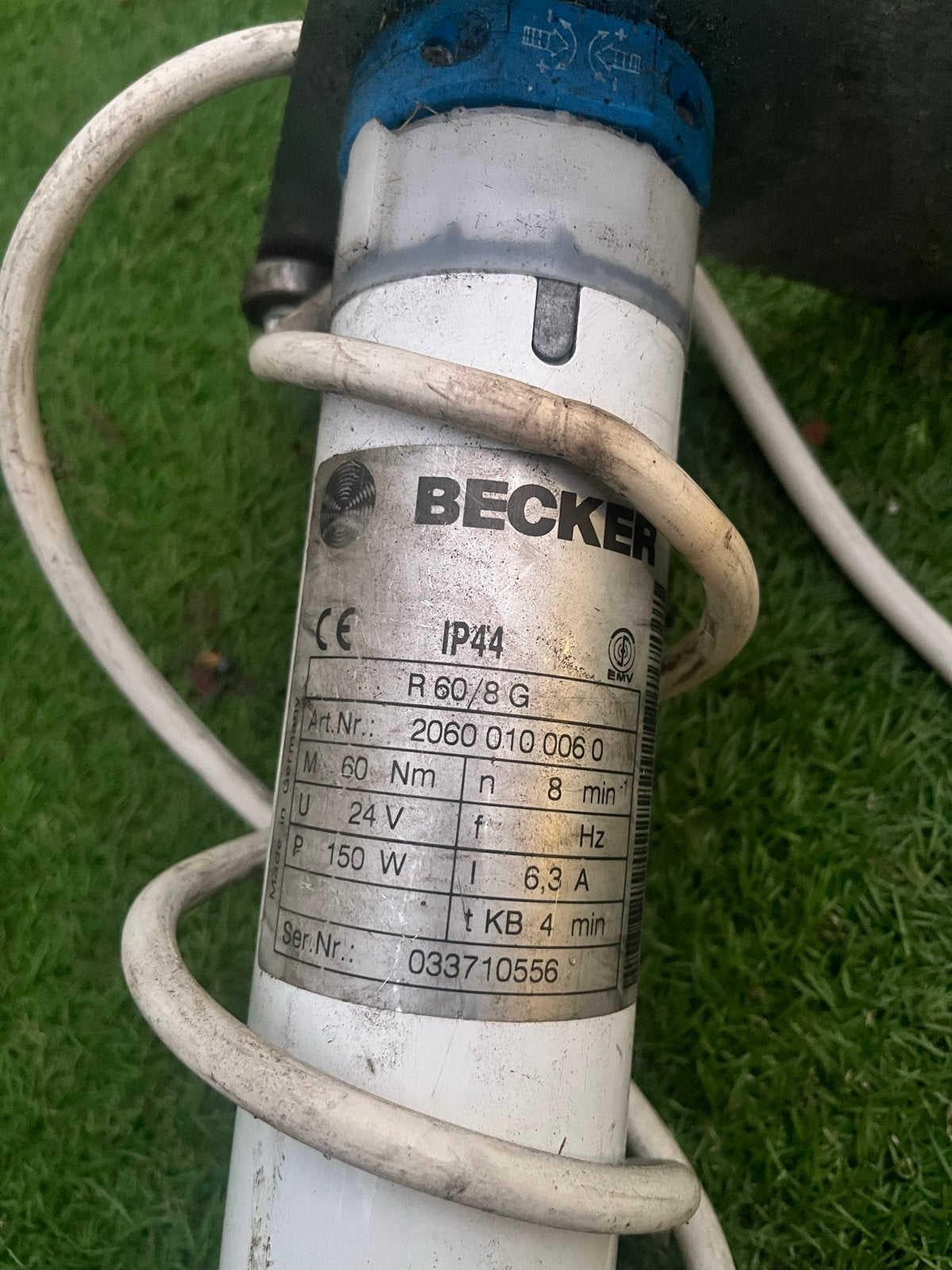 Becker buismotor R 60/8 G - 24V, 150W, Ophalen of Verzenden, Gebruikt