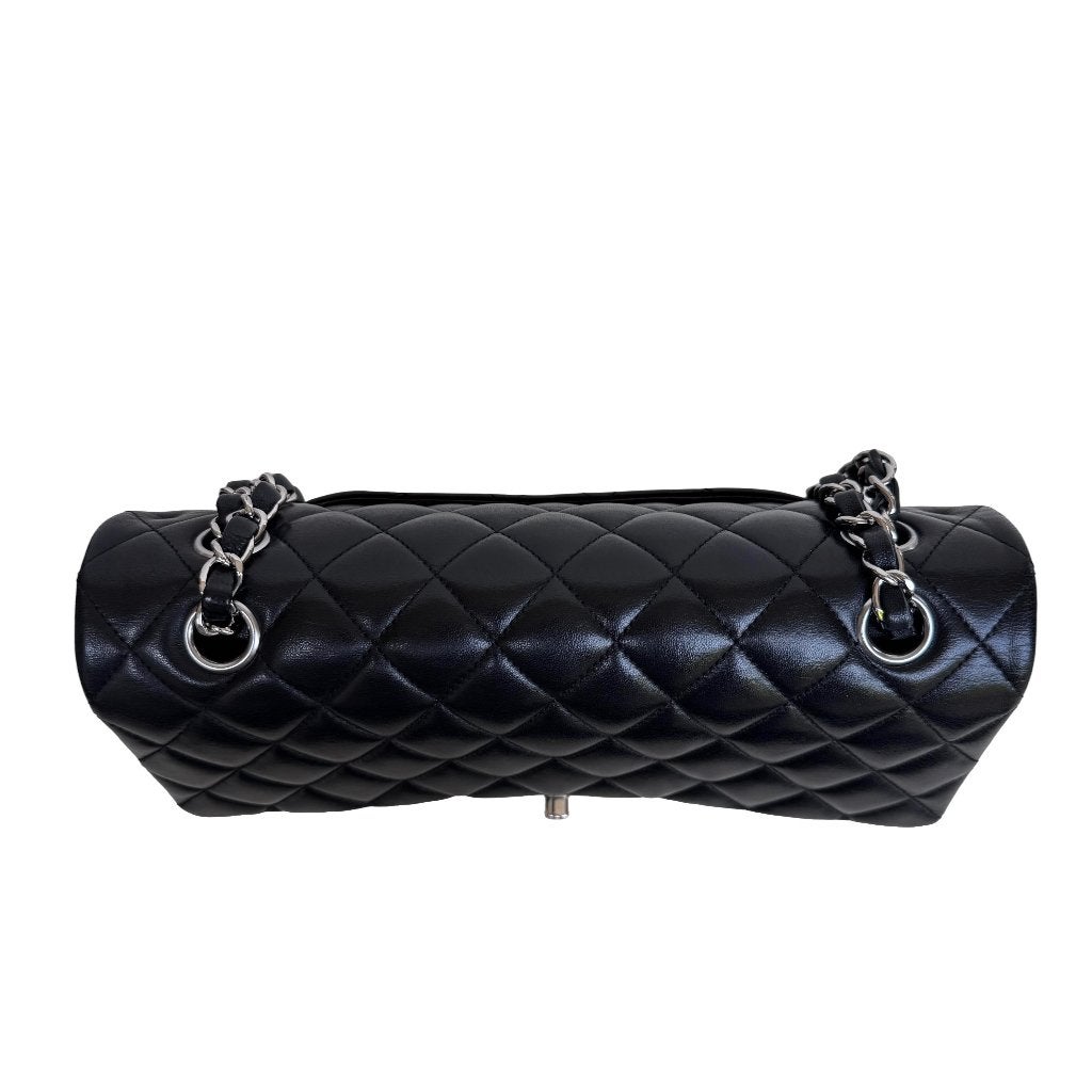 Chanel classic double flap timeless 2.55 zwart zilver tas image 9